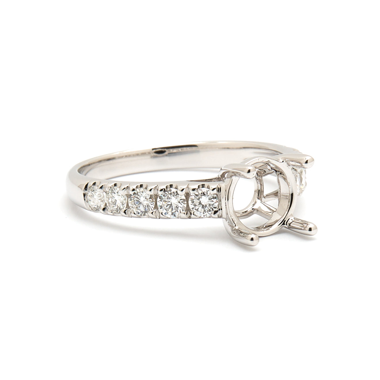 18K Gold Natural Diamond Luica Ring Mount RM1123 t.c.w. 0.49ct