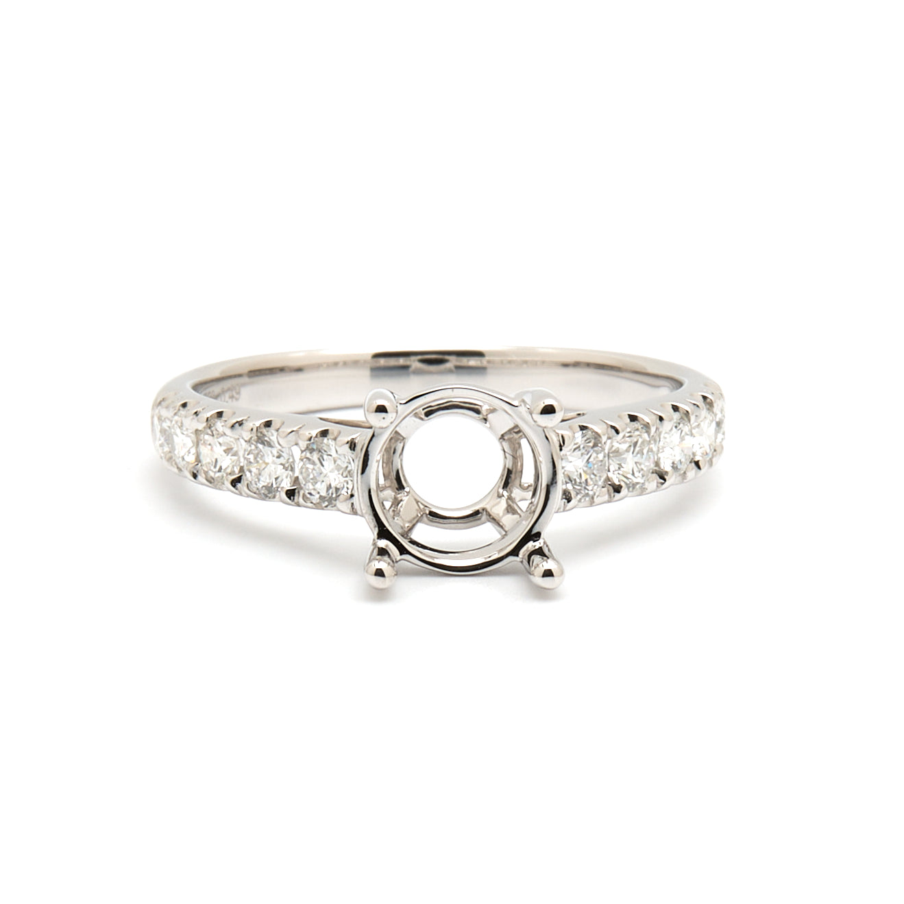 18K Gold Natural Diamond Luica Ring Mount RM1123 t.c.w. 0.49ct