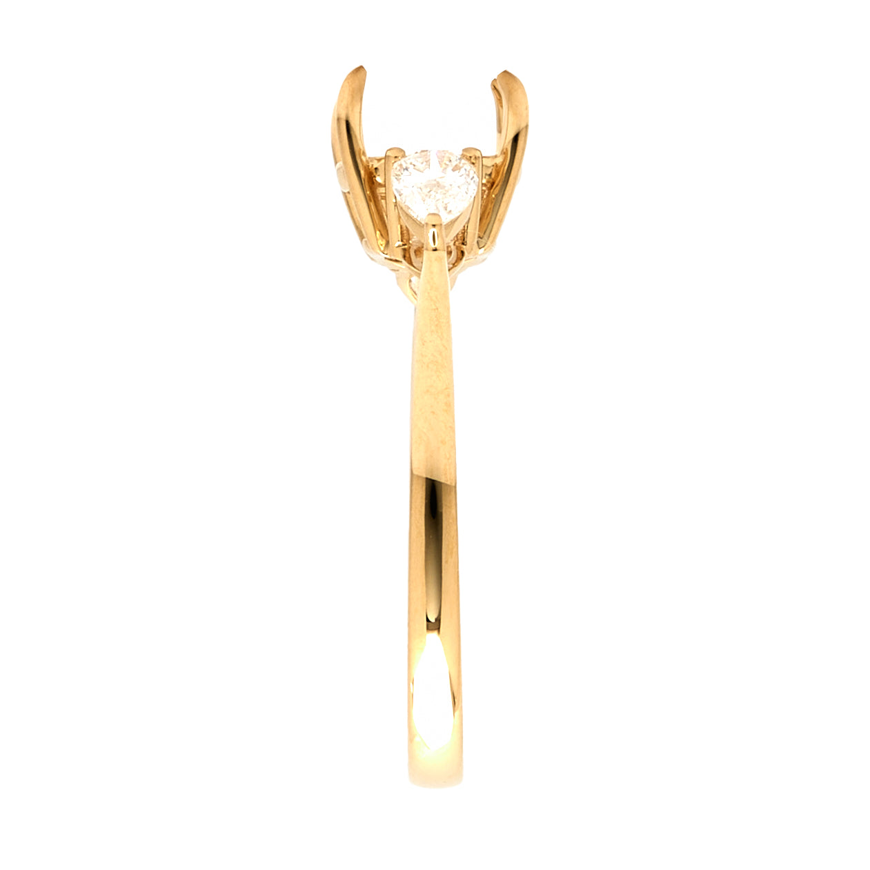 18K Gold Natural Diamond Teardrop Muse Ring Mount MR004 - RM1153 - FABER JEWELS