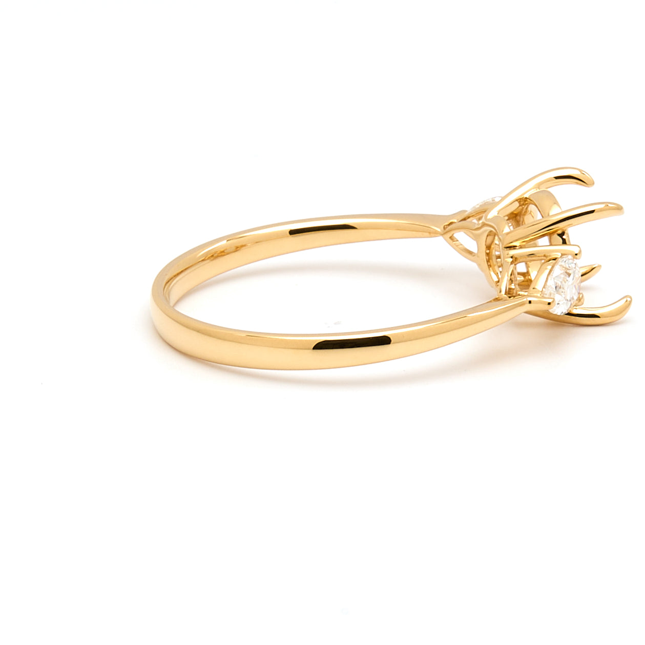 18K Gold Natural Diamond Teardrop Muse Ring Mount MR004 - RM1153 - FABER JEWELS