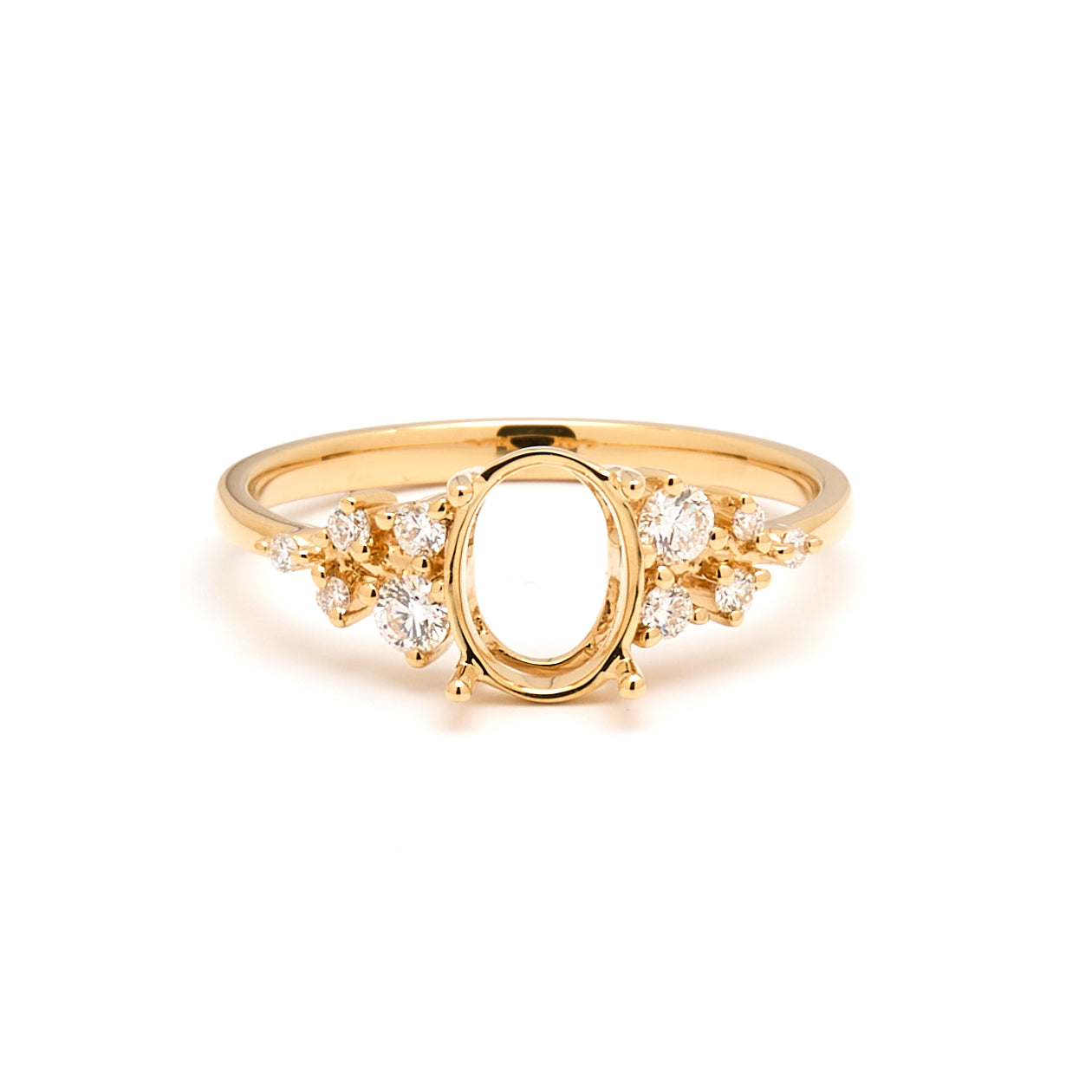 18K Gold Natural Diamond Celestial Cluster Ring Mount MR003-RM1185 - FABER JEWELS