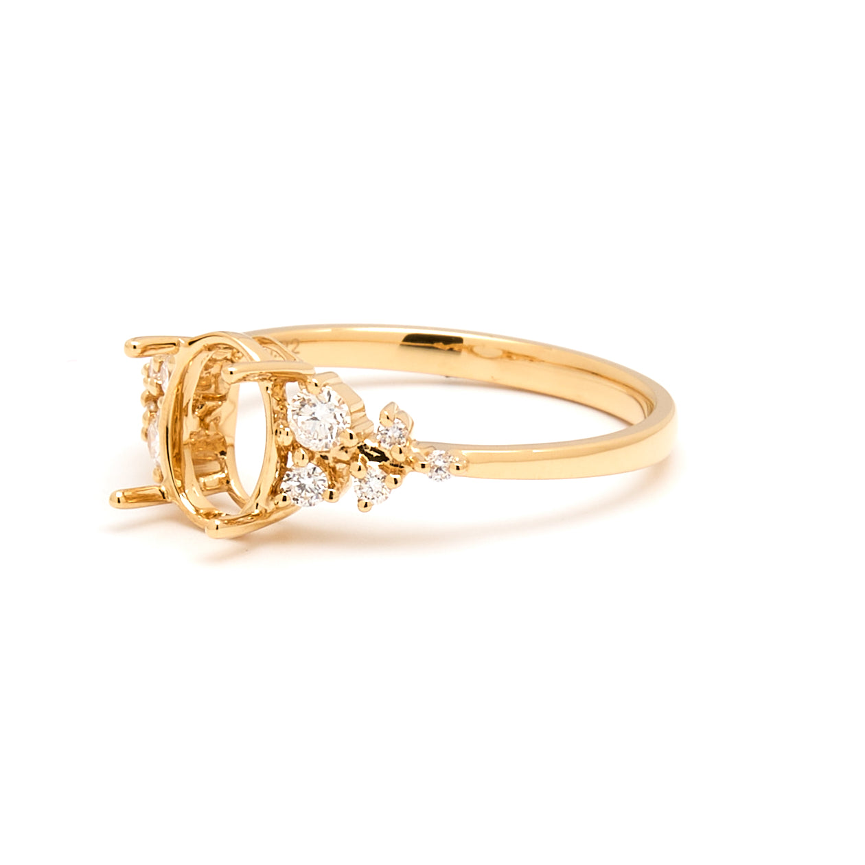 18K Gold Natural Diamond Celestial Cluster Ring Mount MR003-RM1185 - FABER JEWELS