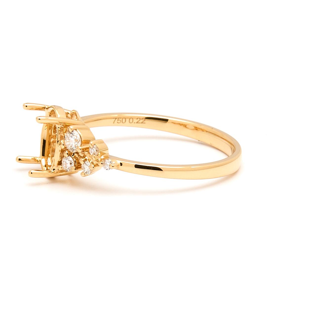 18K Gold Natural Diamond Celestial Cluster Ring Mount MR003-RM1185 - FABER JEWELS
