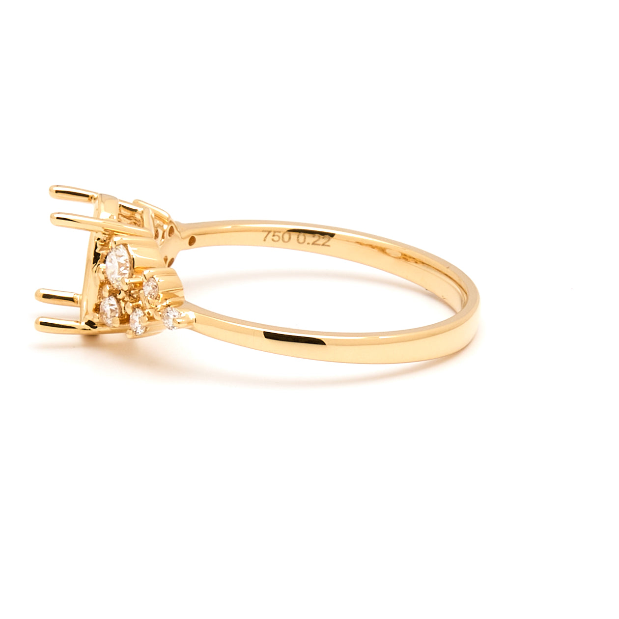 18K Gold Natural Diamond Celestial Cluster Ring Mount MR003-RM1185 - FABER JEWELS