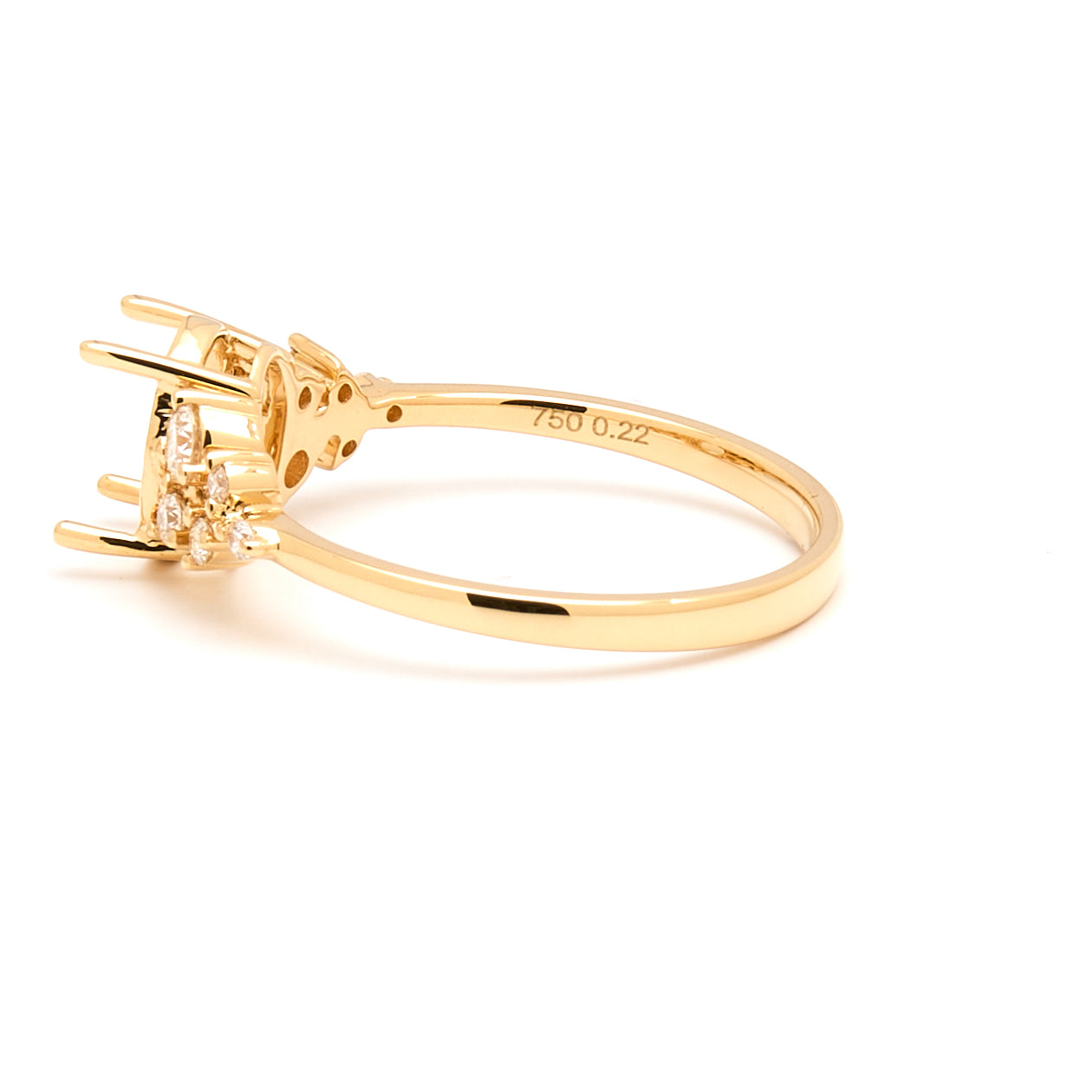18K Gold Natural Diamond Celestial Cluster Ring Mount MR003-RM1185 - FABER JEWELS