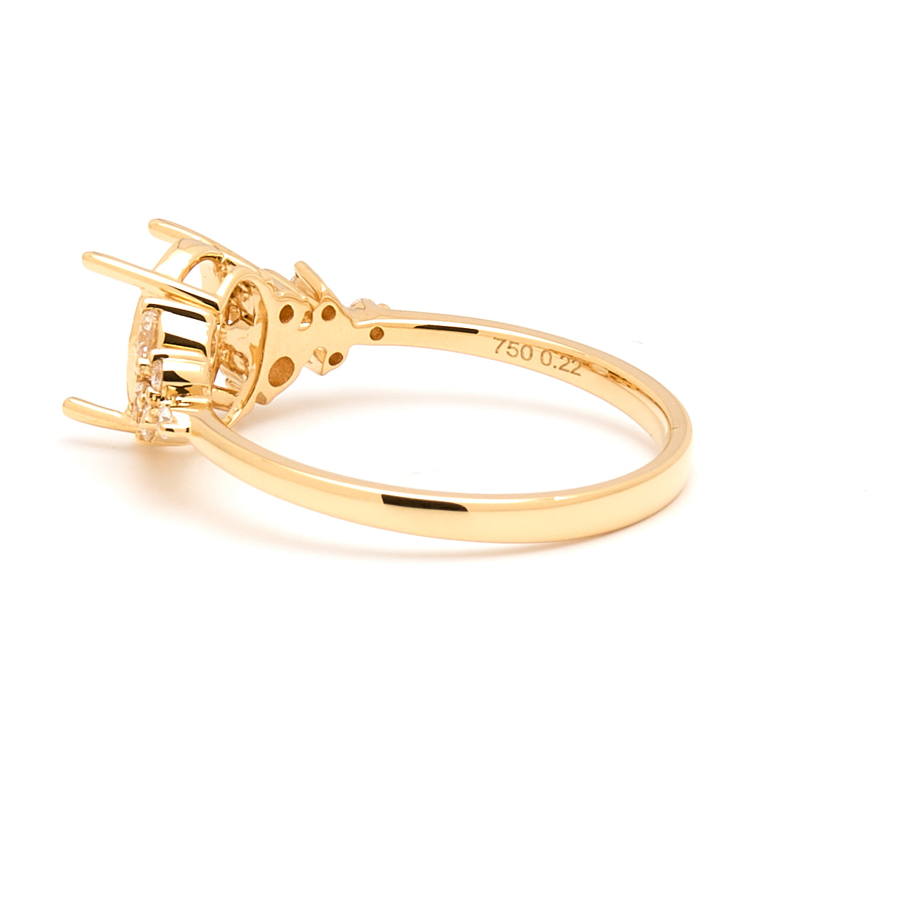 18K Gold Natural Diamond Celestial Cluster Ring Mount MR003-RM1185 - FABER JEWELS