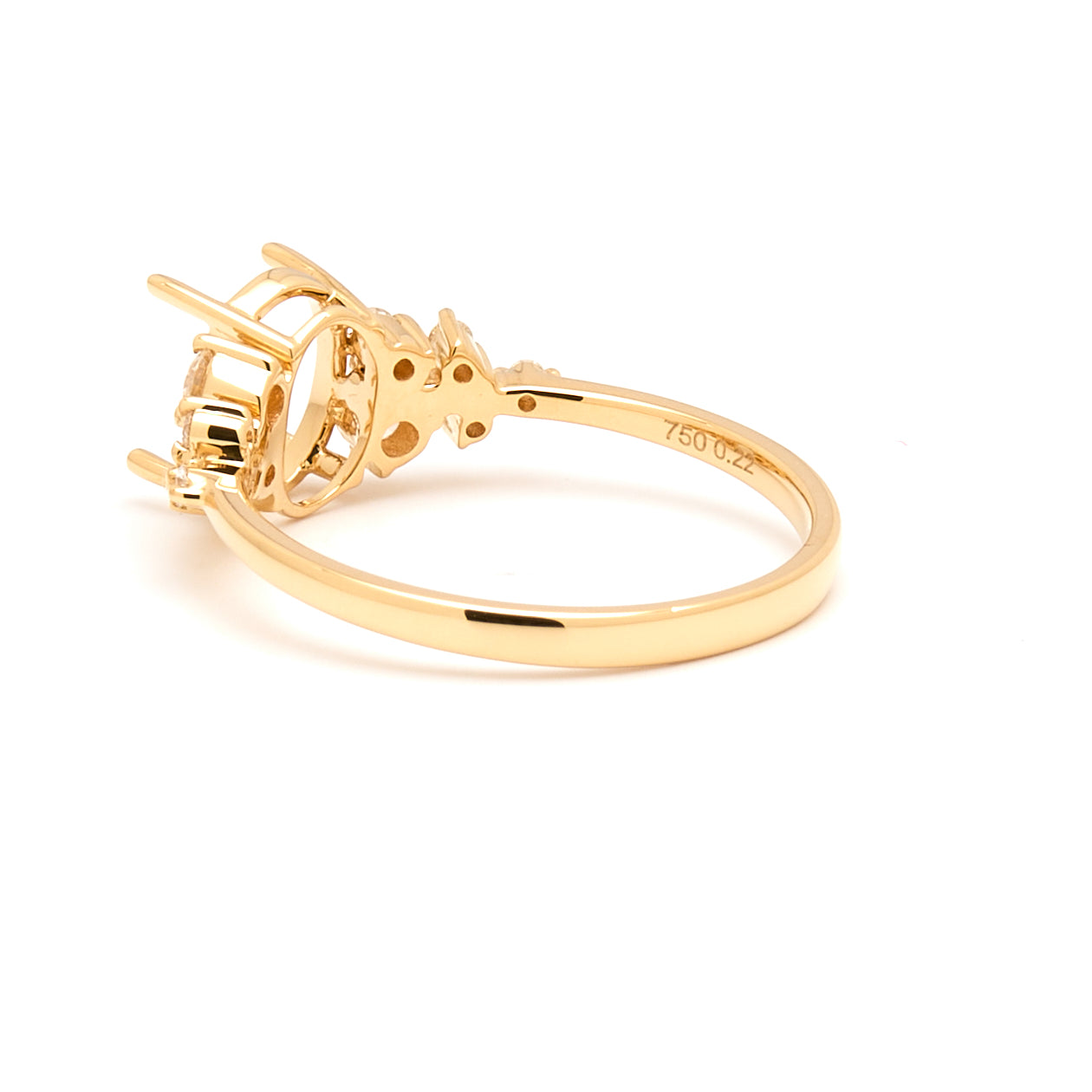 18K Gold Natural Diamond Celestial Cluster Ring Mount MR003-RM1185 - FABER JEWELS