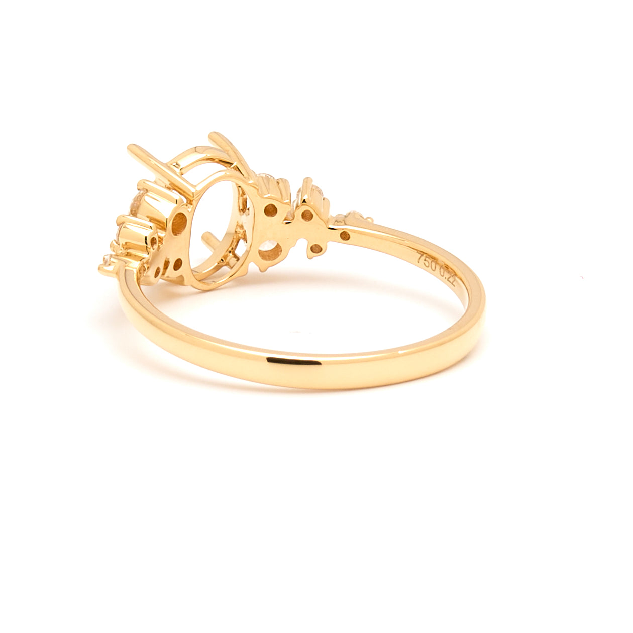 18K Gold Natural Diamond Celestial Cluster Ring Mount MR003-RM1185 - FABER JEWELS