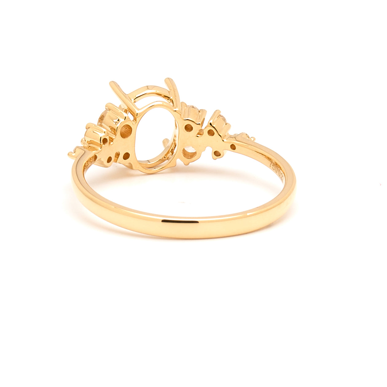 18K Gold Natural Diamond Celestial Cluster Ring Mount MR003-RM1185 - FABER JEWELS