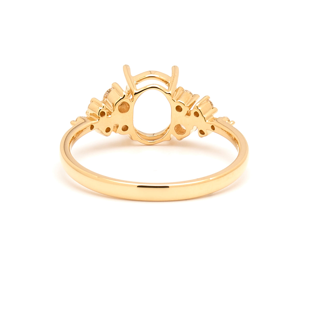 18K Gold Natural Diamond Celestial Cluster Ring Mount MR003-RM1185 - FABER JEWELS