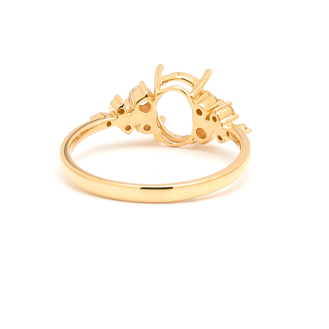 18K Gold Natural Diamond Celestial Cluster Ring Mount MR003-RM1185 - FABER JEWELS