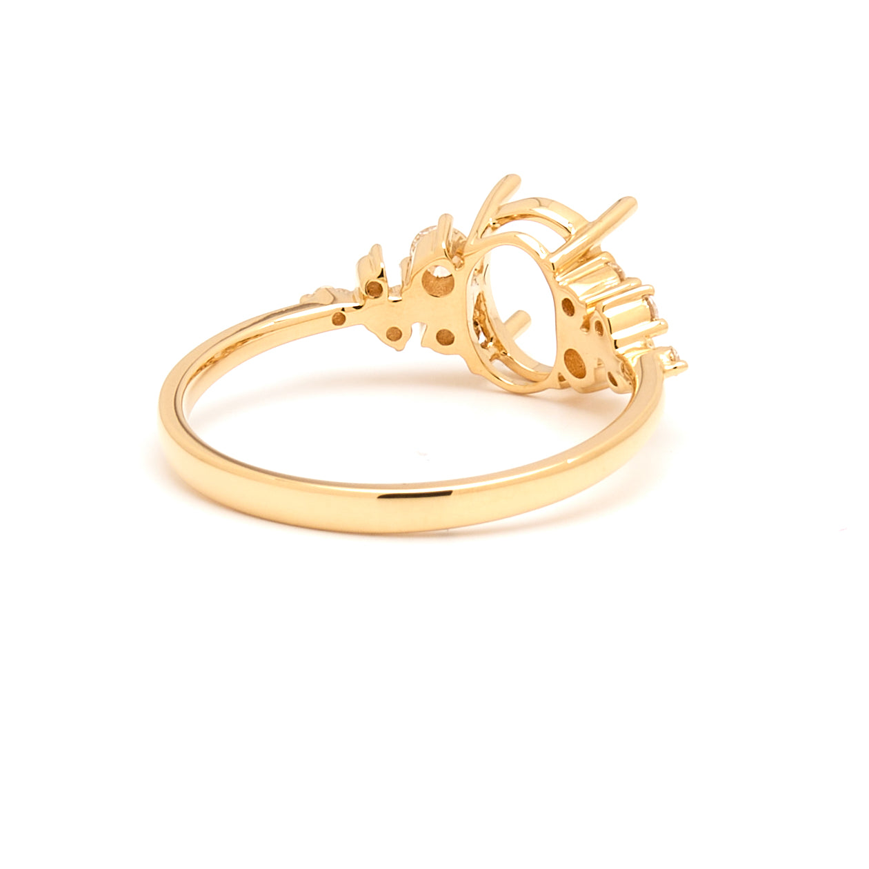 18K Gold Natural Diamond Celestial Cluster Ring Mount MR003-RM1185 - FABER JEWELS
