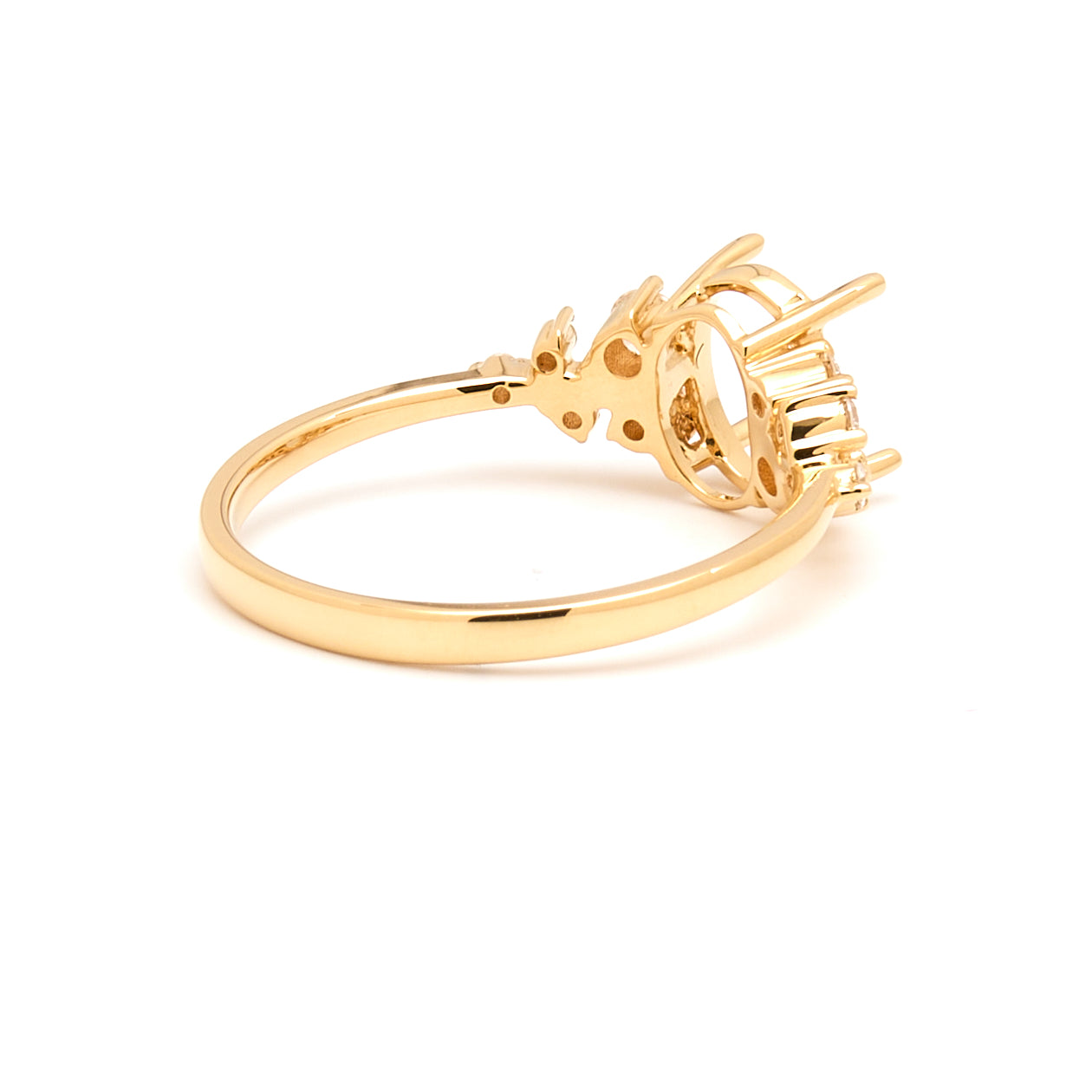 18K Gold Natural Diamond Celestial Cluster Ring Mount MR003-RM1185 - FABER JEWELS