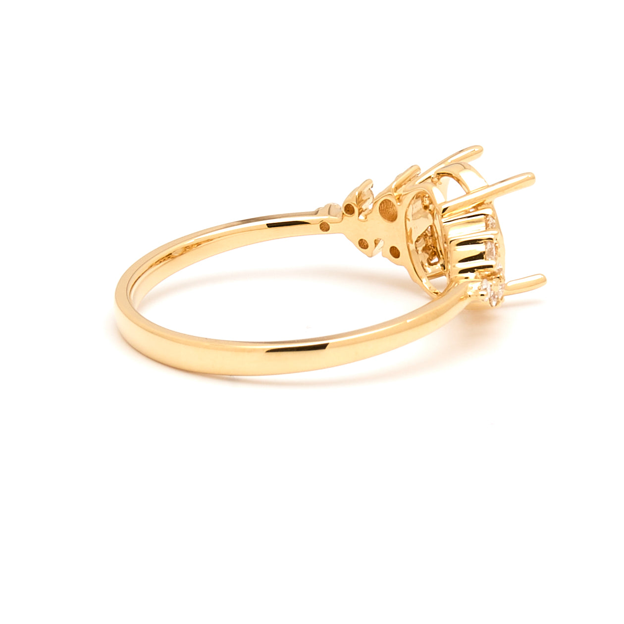 18K Gold Natural Diamond Celestial Cluster Ring Mount MR003-RM1185 - FABER JEWELS