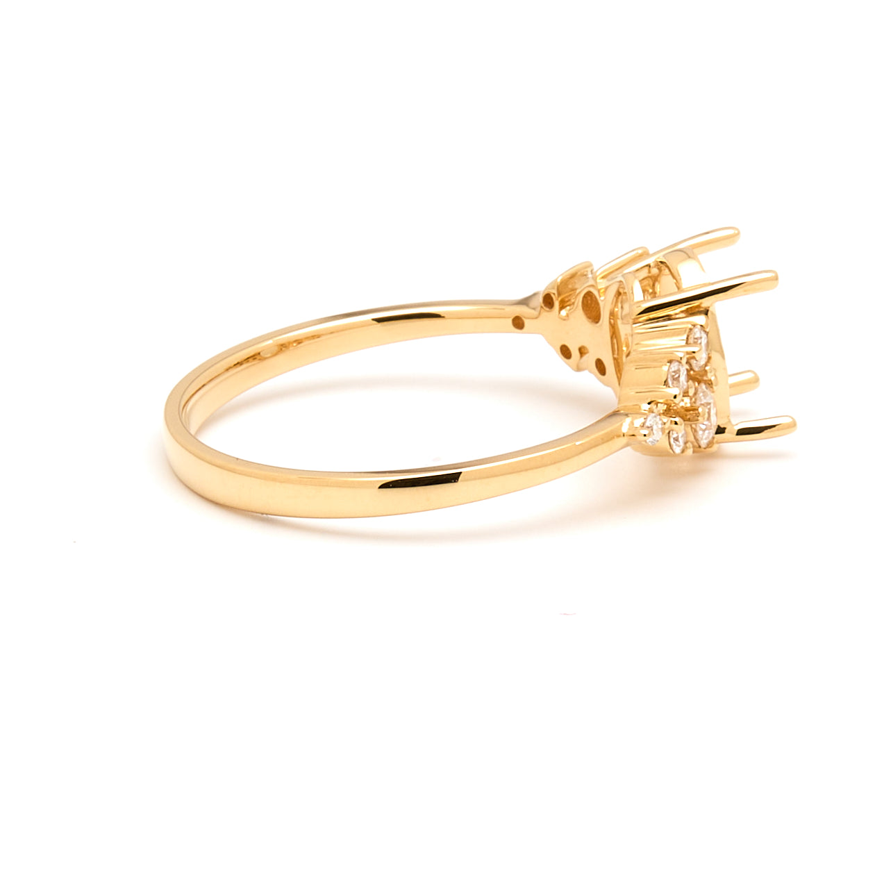 18K Gold Natural Diamond Celestial Cluster Ring Mount MR003-RM1185 - FABER JEWELS