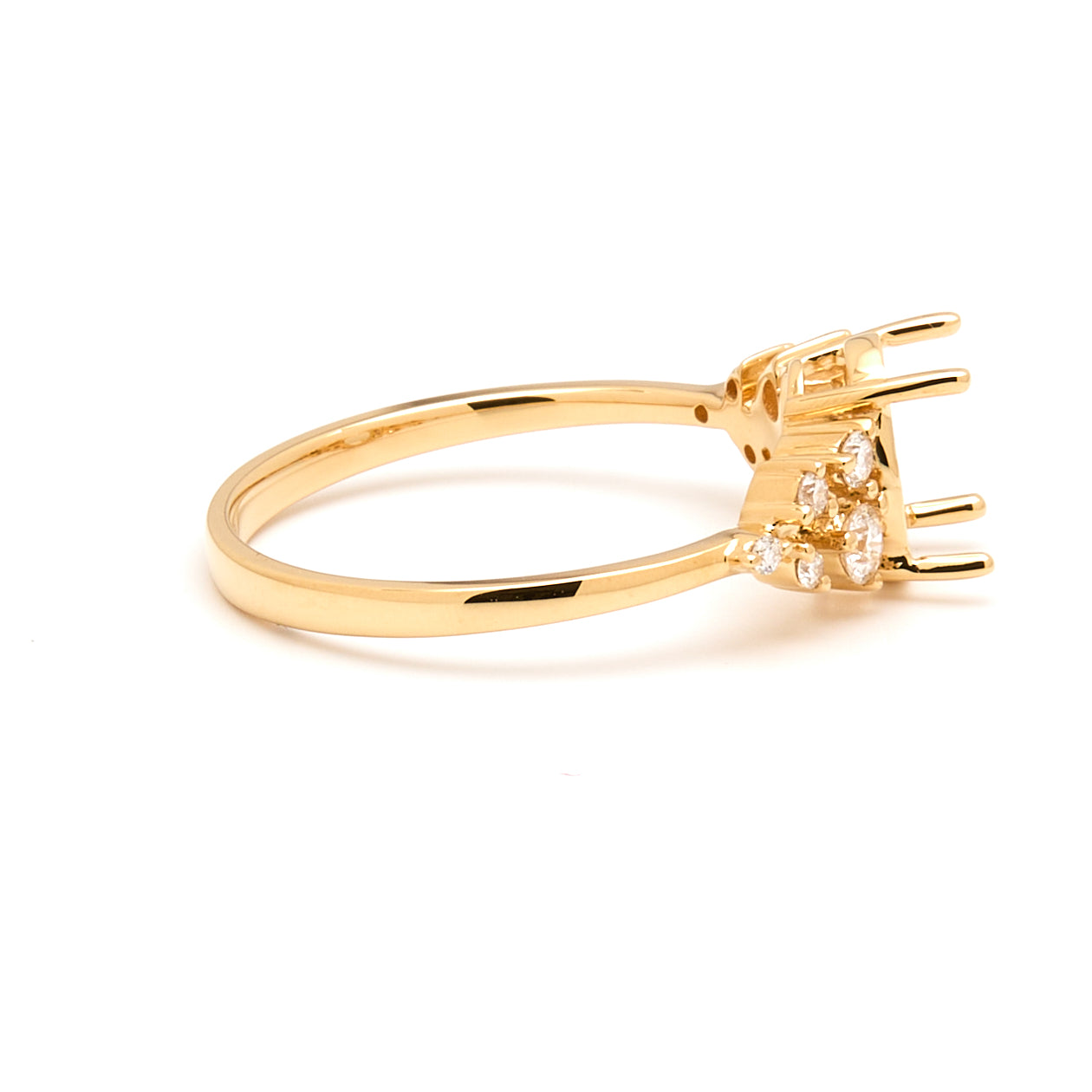 18K Gold Natural Diamond Celestial Cluster Ring Mount MR003-RM1185 - FABER JEWELS