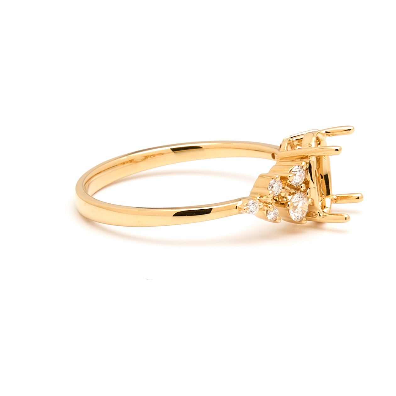 18K Gold Natural Diamond Celestial Cluster Ring Mount MR003-RM1185 - FABER JEWELS