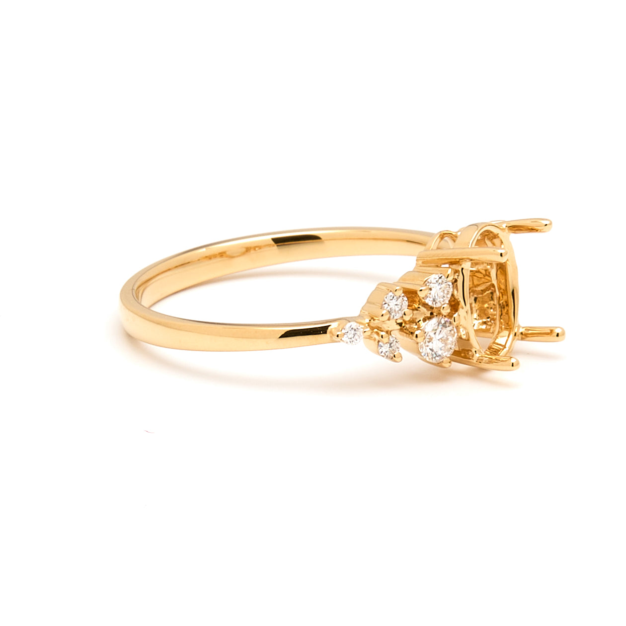 18K Gold Natural Diamond Celestial Cluster Ring Mount MR003-RM1185 - FABER JEWELS