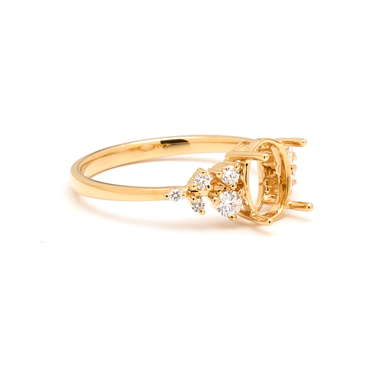 18K Gold Natural Diamond Celestial Cluster Ring Mount MR003-RM1185 - FABER JEWELS