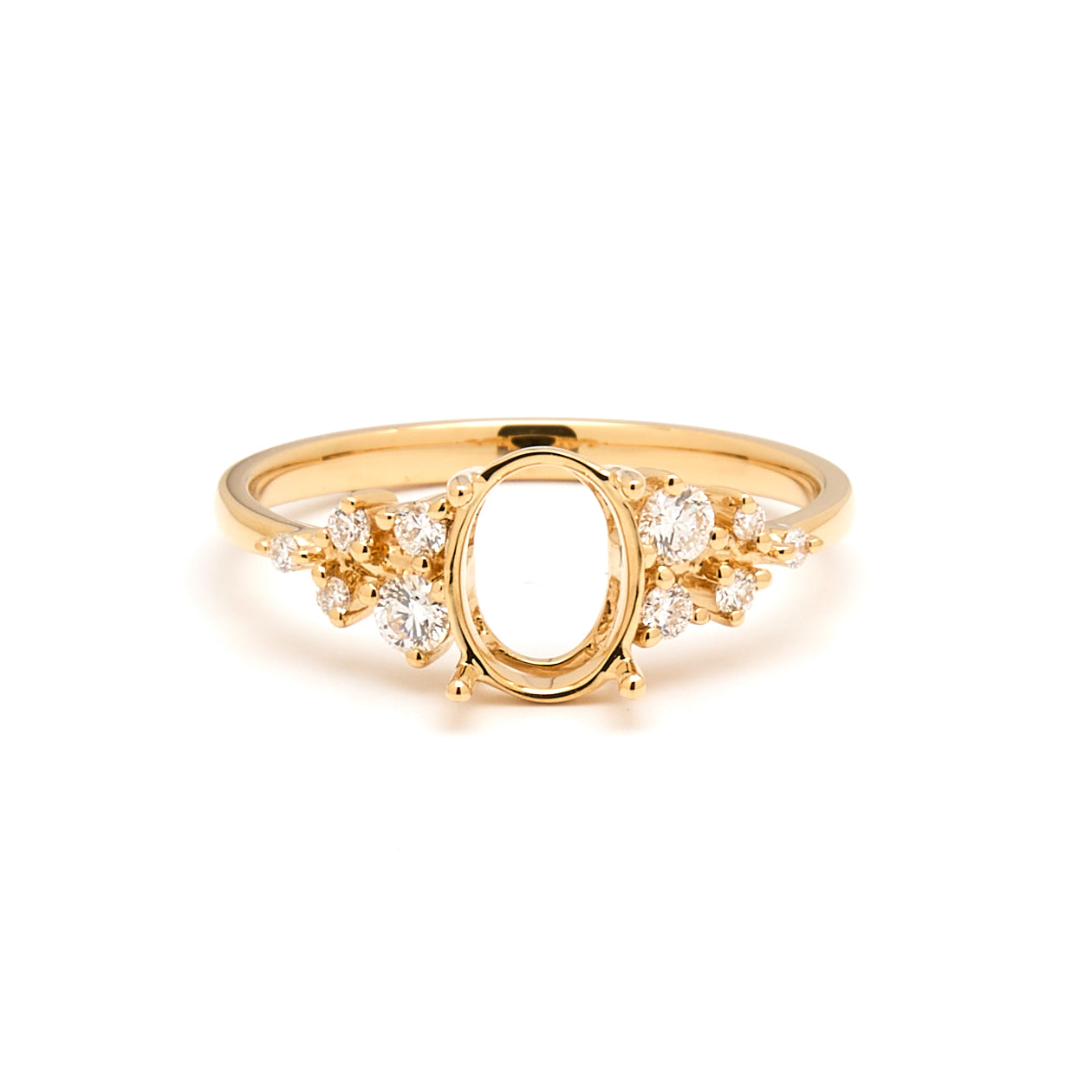 18K Gold Natural Diamond Celestial Cluster Ring Mount MR003-RM1185 - FABER JEWELS