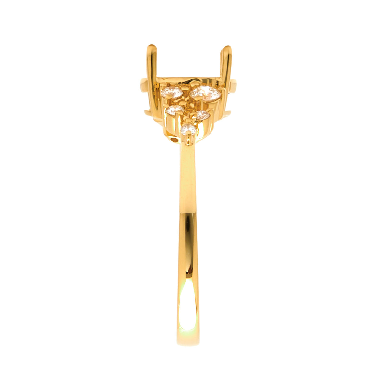 18K Gold Natural Diamond Celestial Cluster Ring Mount MR003-RM1185 - FABER JEWELS