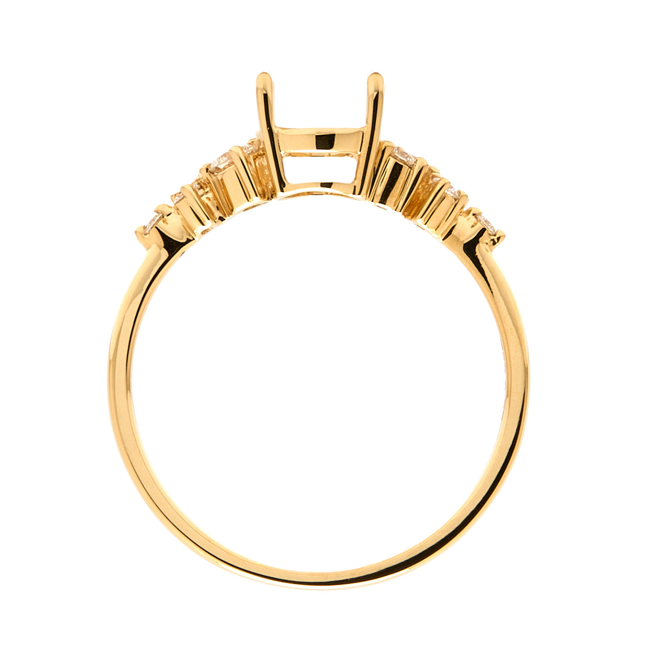 18K Gold Natural Diamond Celestial Cluster Ring Mount MR003-RM1185 - FABER JEWELS