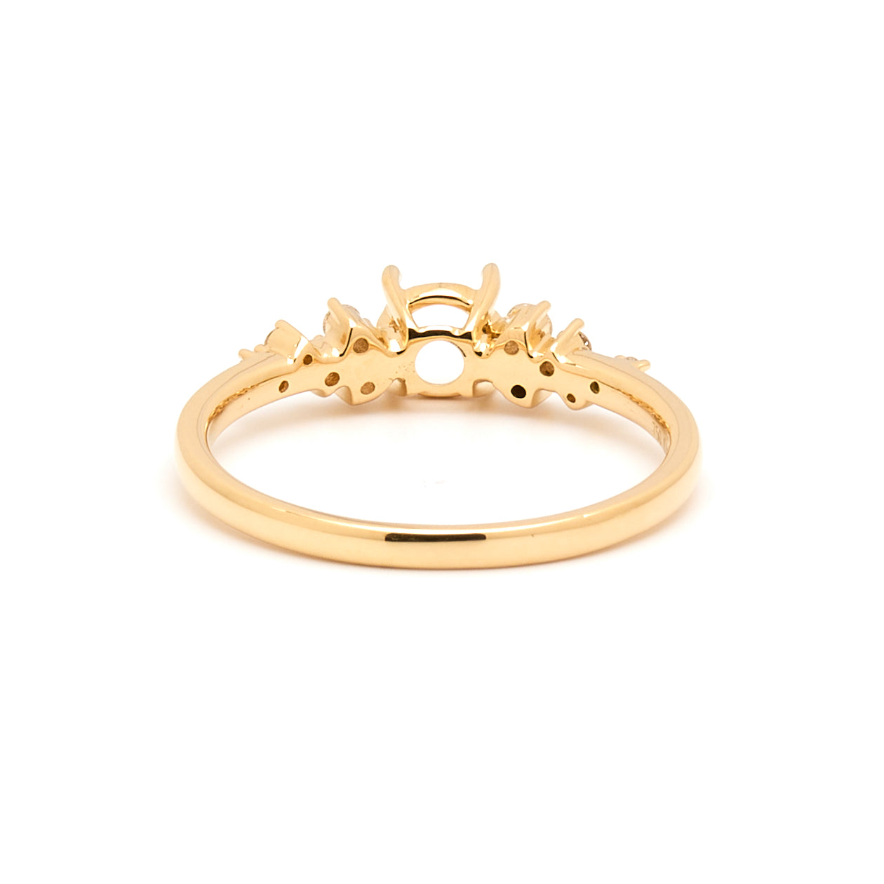 18K Gold Natural Diamond Celestial Bloom Ring Mount MR002-RM1187 - FABER JEWELS