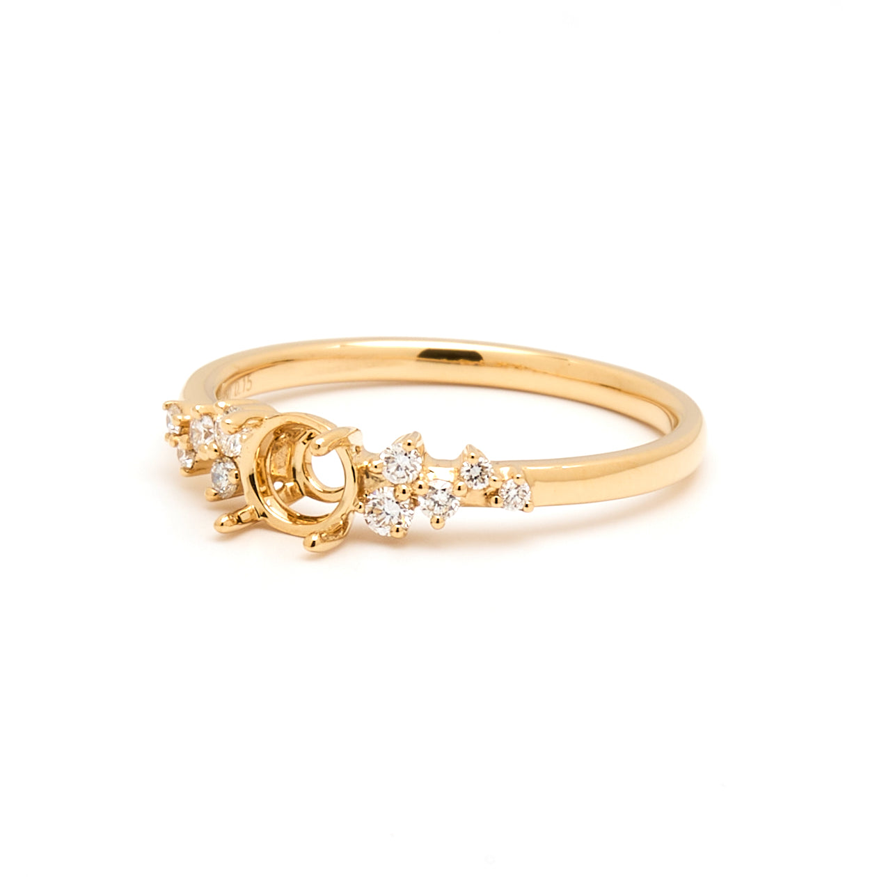 18K Gold Natural Diamond Celestial Bloom Ring Mount MR002-RM1187 - FABER JEWELS