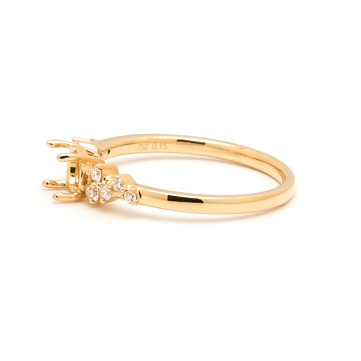 18K Gold Natural Diamond Celestial Bloom Ring Mount MR002-RM1187 - FABER JEWELS
