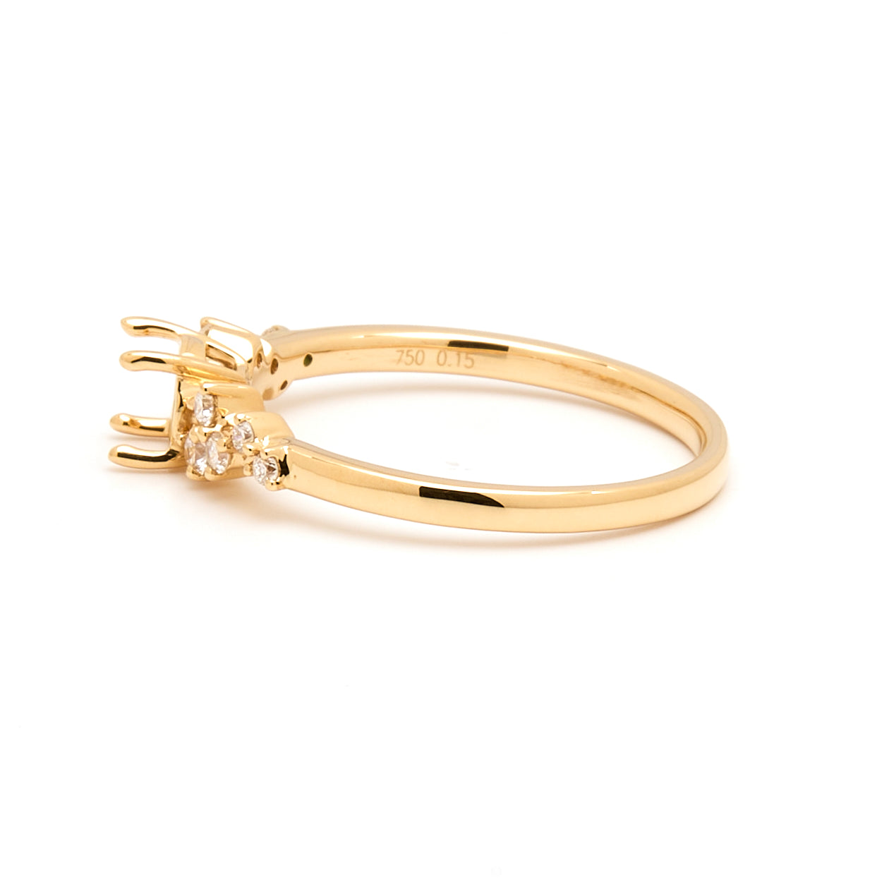 18K Gold Natural Diamond Celestial Bloom Ring Mount MR002-RM1187 - FABER JEWELS