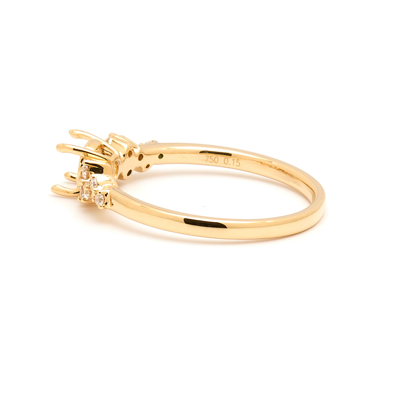 18K Gold Natural Diamond Celestial Bloom Ring Mount MR002-RM1187 - FABER JEWELS