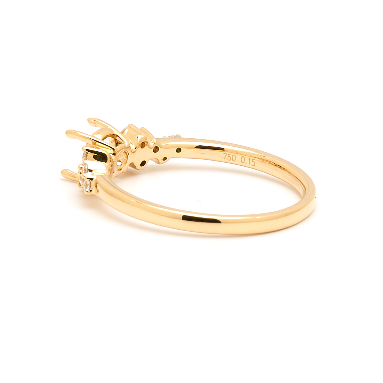 18K Gold Natural Diamond Celestial Bloom Ring Mount MR002-RM1187 - FABER JEWELS