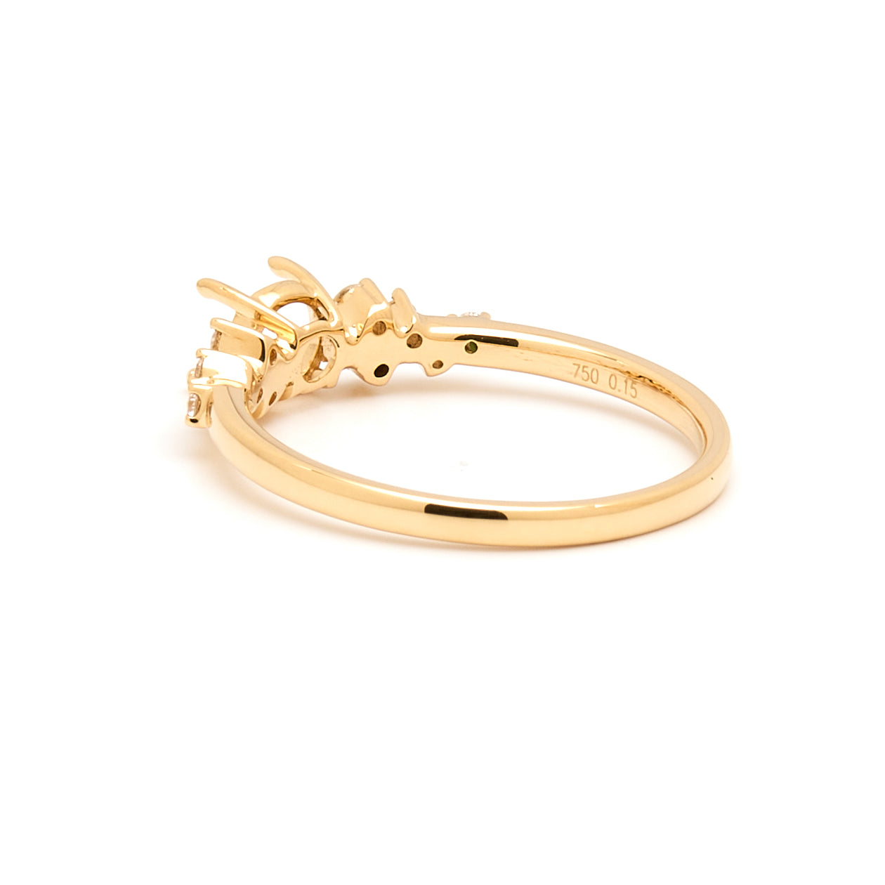 18K Gold Natural Diamond Celestial Bloom Ring Mount MR002-RM1187 - FABER JEWELS