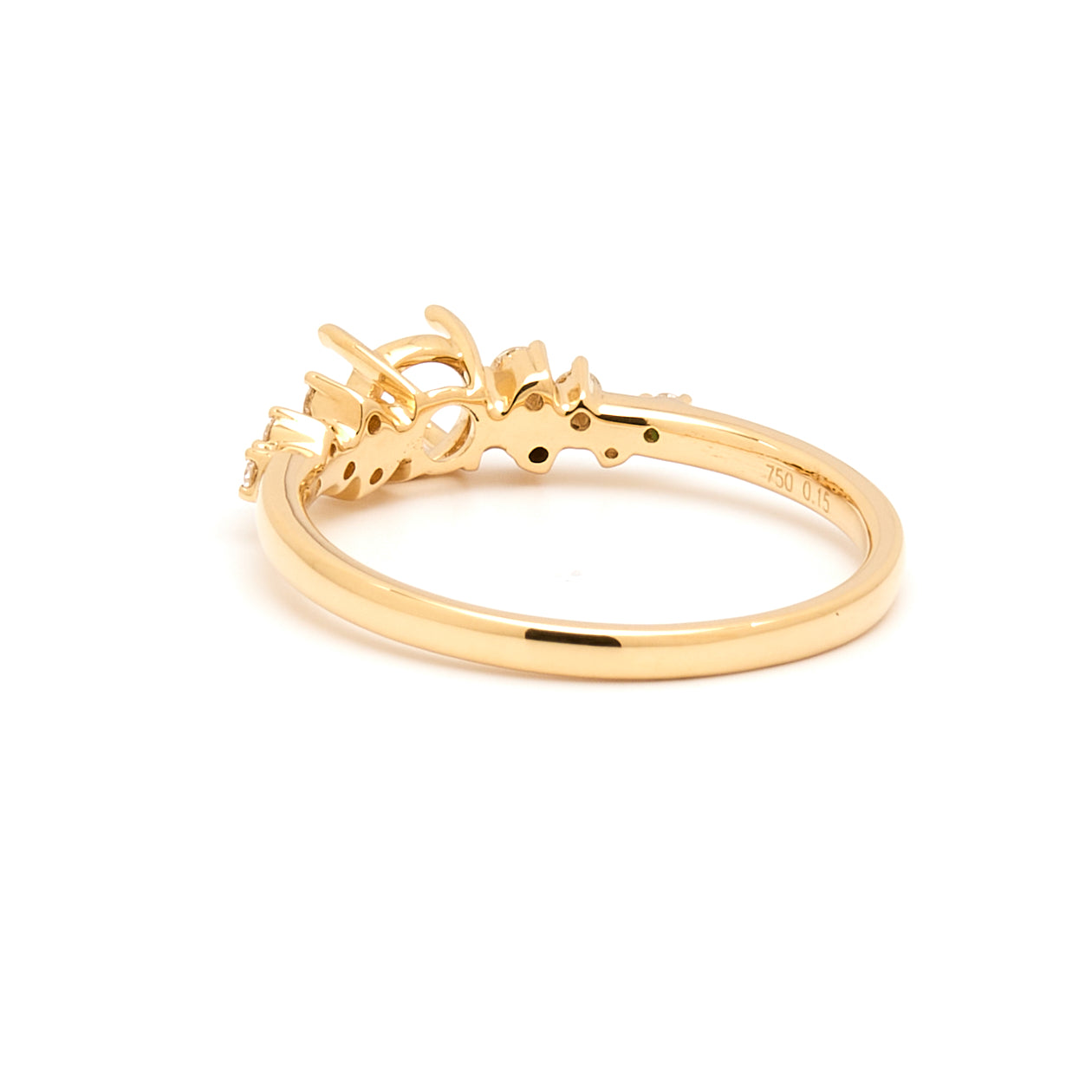 18K Gold Natural Diamond Celestial Bloom Ring Mount MR002-RM1187 - FABER JEWELS
