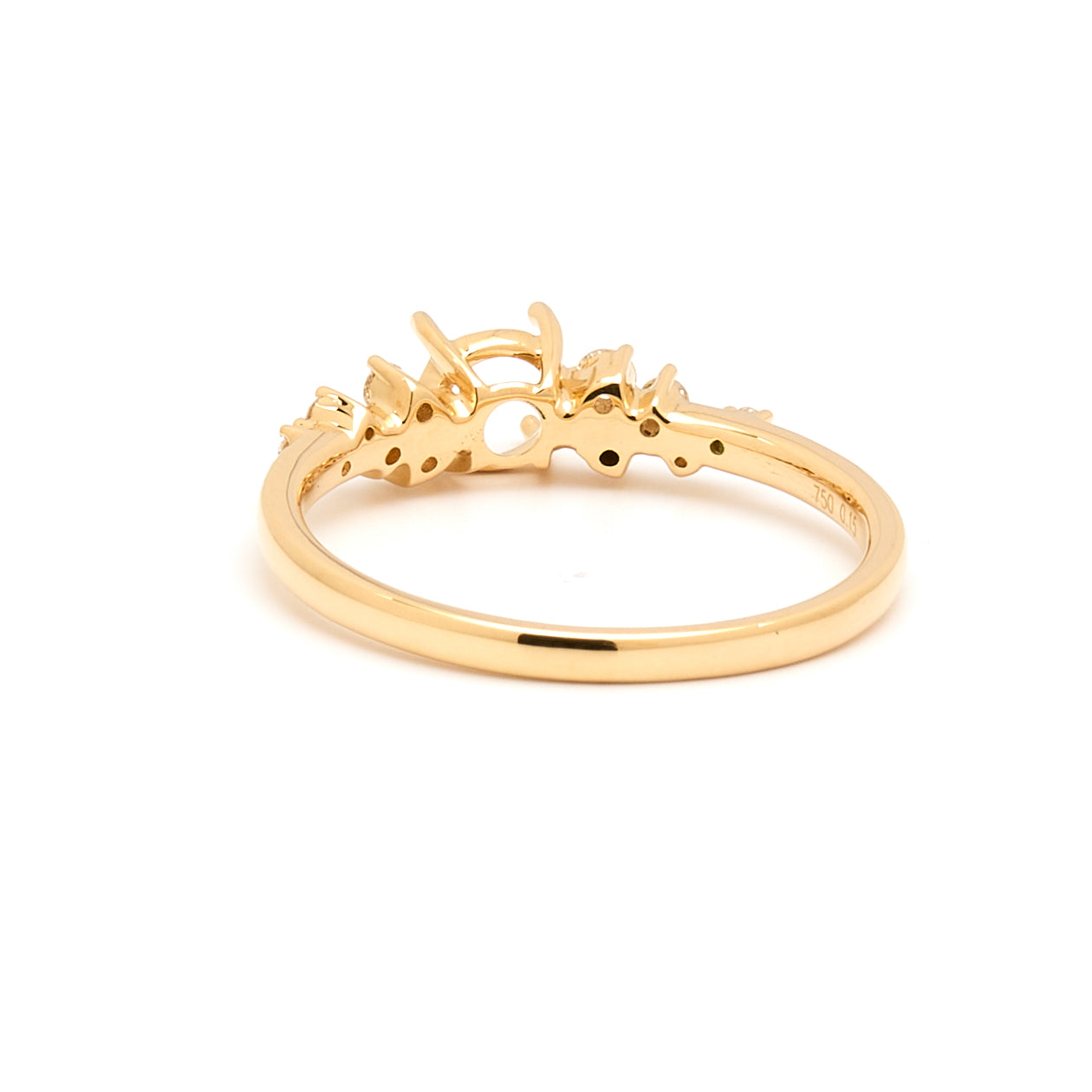 18K Gold Natural Diamond Celestial Bloom Ring Mount MR002-RM1187 - FABER JEWELS
