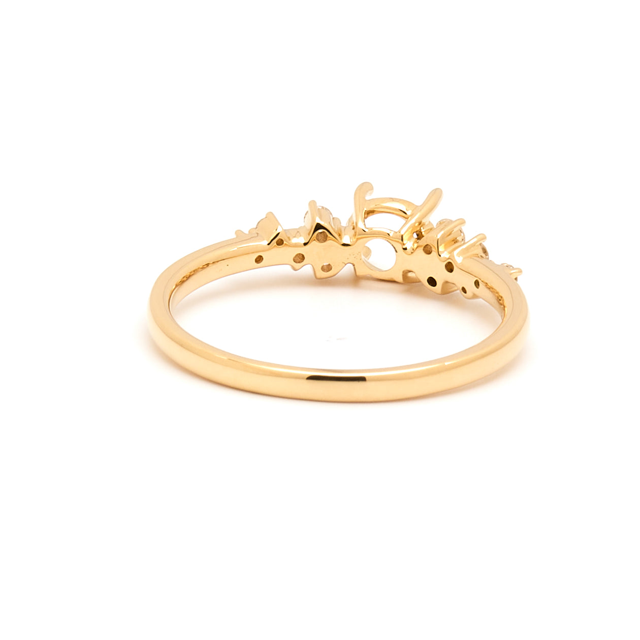 18K Gold Natural Diamond Celestial Bloom Ring Mount MR002-RM1187 - FABER JEWELS