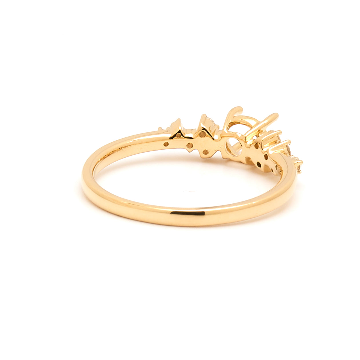18K Gold Natural Diamond Celestial Bloom Ring Mount MR002-RM1187 - FABER JEWELS