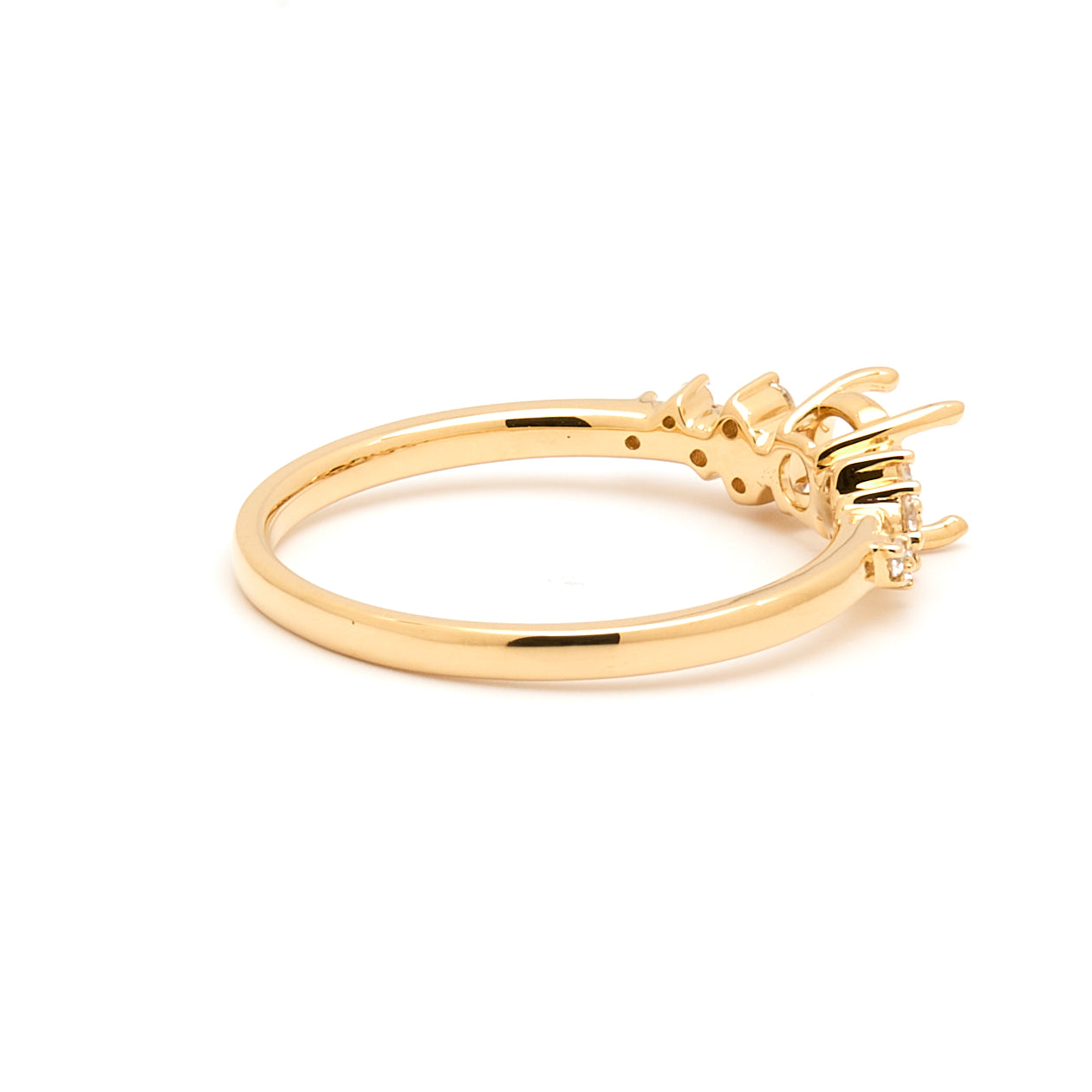 18K Gold Natural Diamond Celestial Bloom Ring Mount MR002-RM1187 - FABER JEWELS