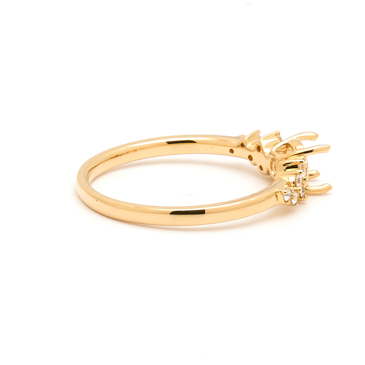 18K Gold Natural Diamond Celestial Bloom Ring Mount MR002-RM1187 - FABER JEWELS
