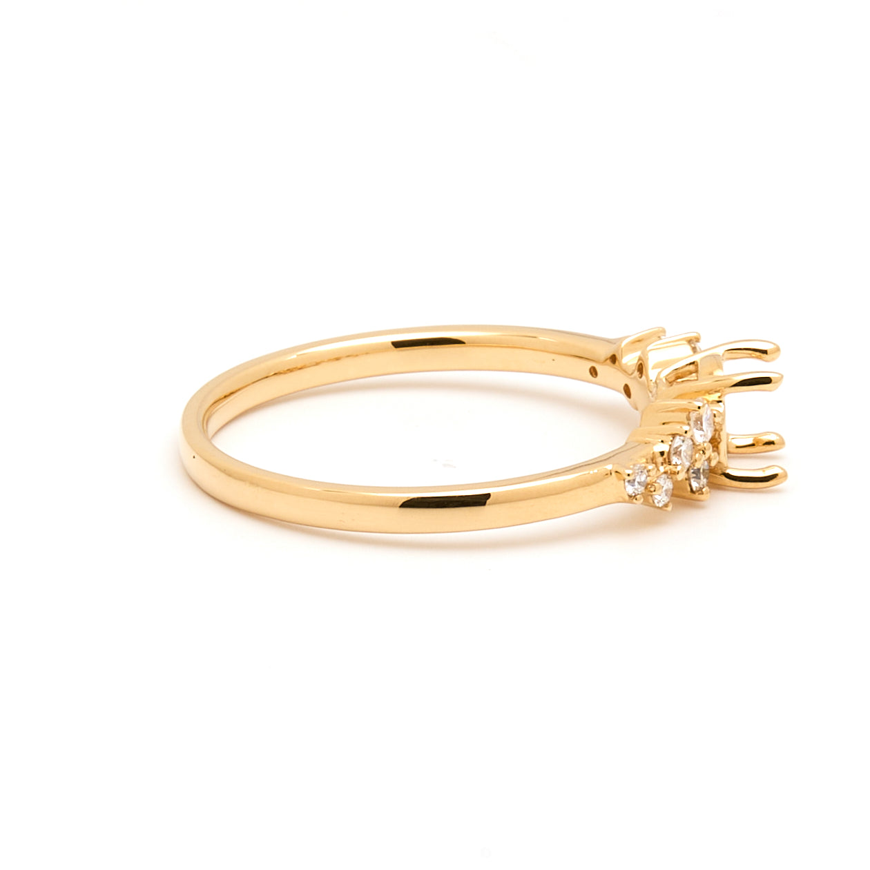 18K Gold Natural Diamond Celestial Bloom Ring Mount MR002-RM1187 - FABER JEWELS