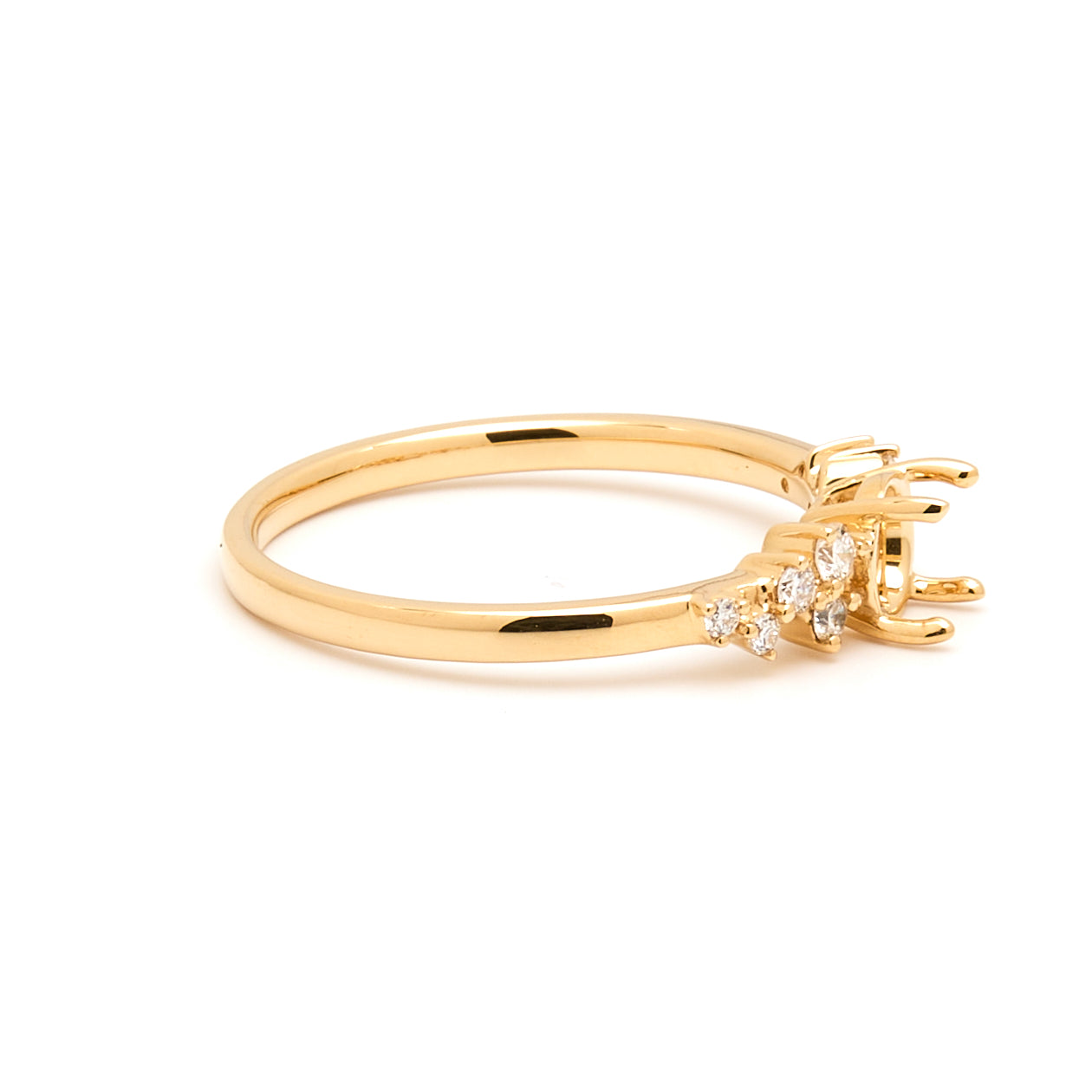 18K Gold Natural Diamond Celestial Bloom Ring Mount MR002-RM1187 - FABER JEWELS