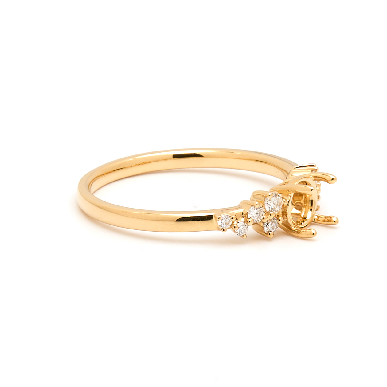 18K Gold Natural Diamond Celestial Bloom Ring Mount MR002-RM1187 - FABER JEWELS