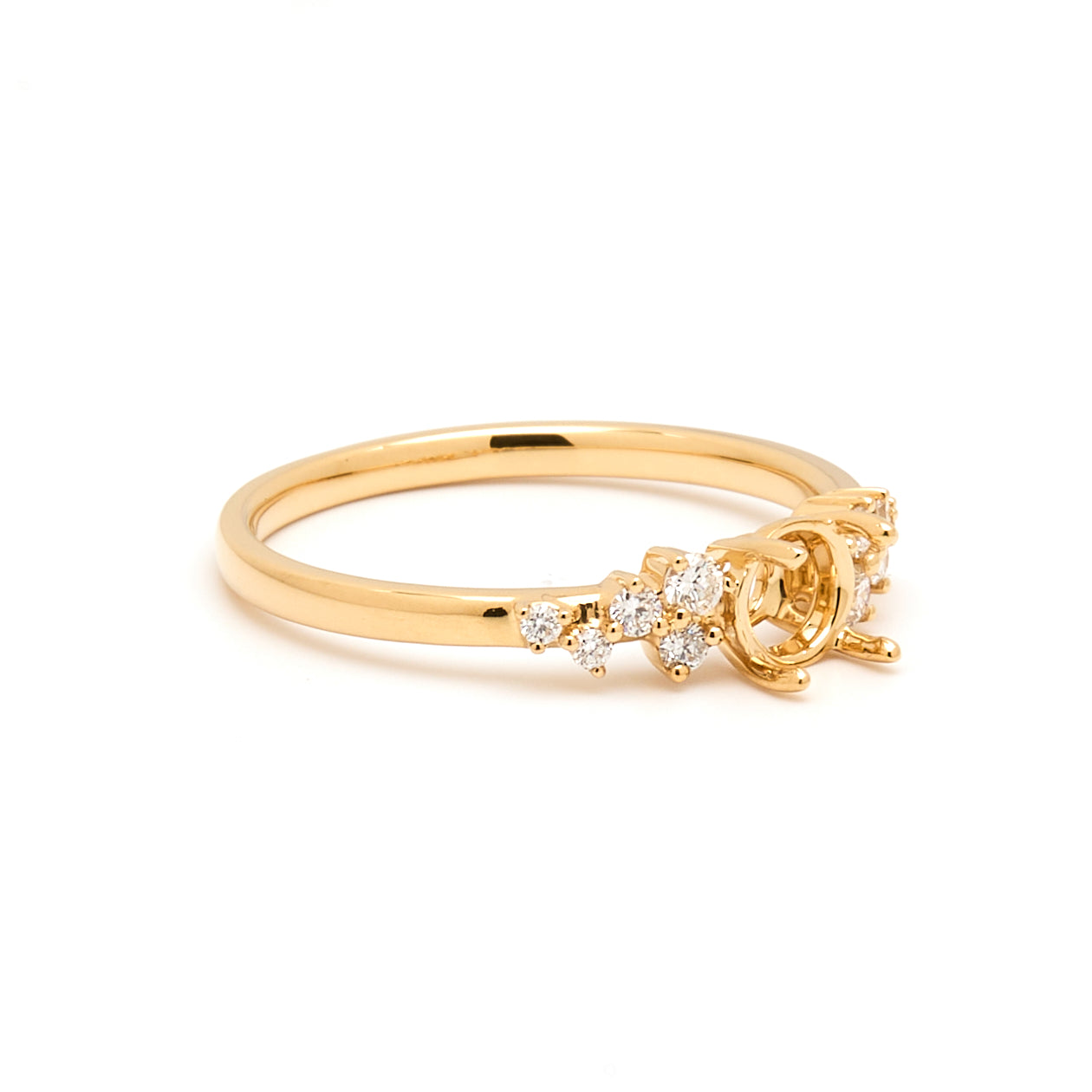 18K Gold Natural Diamond Celestial Bloom Ring Mount MR002-RM1187 - FABER JEWELS