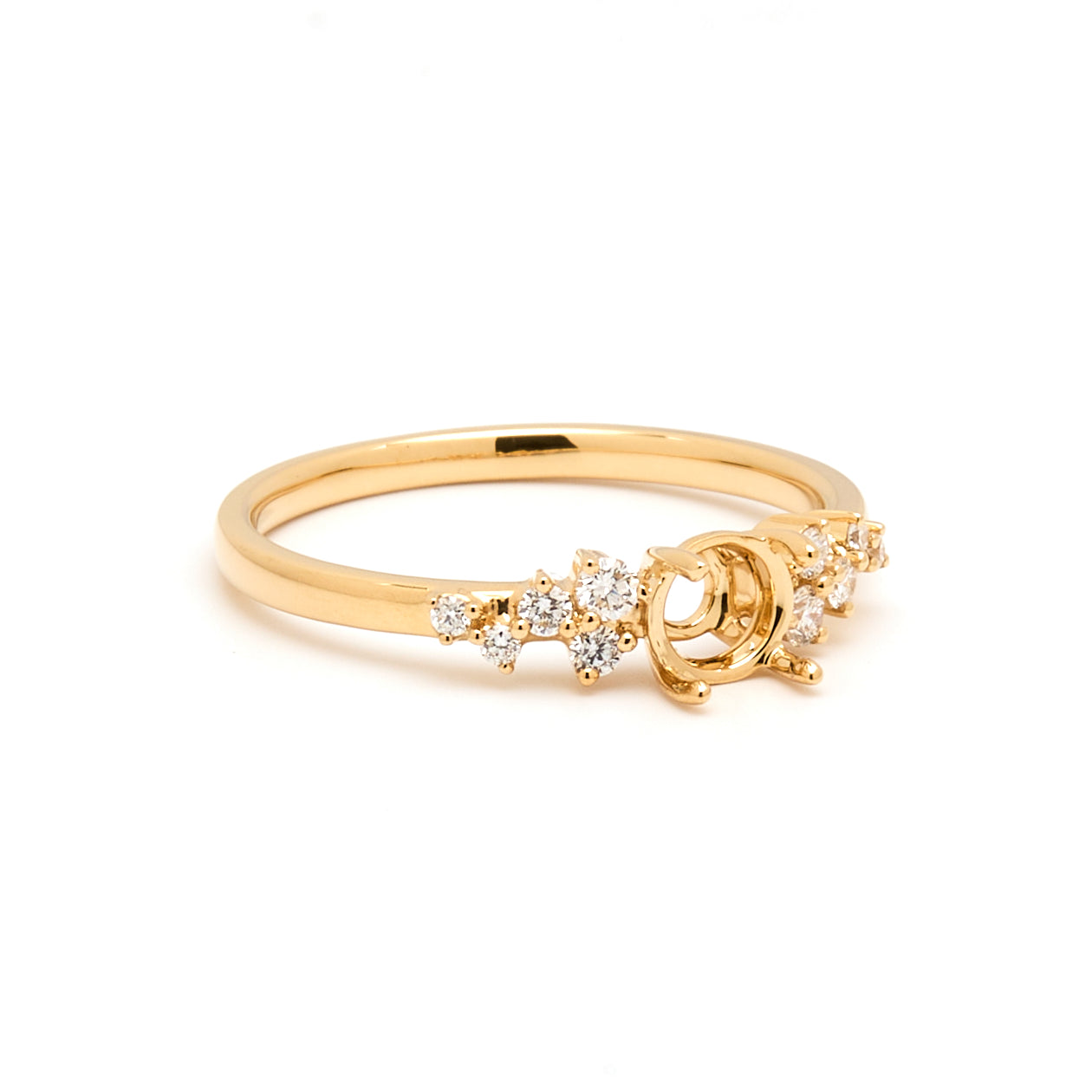 18K Gold Natural Diamond Celestial Bloom Ring Mount MR002-RM1187 - FABER JEWELS