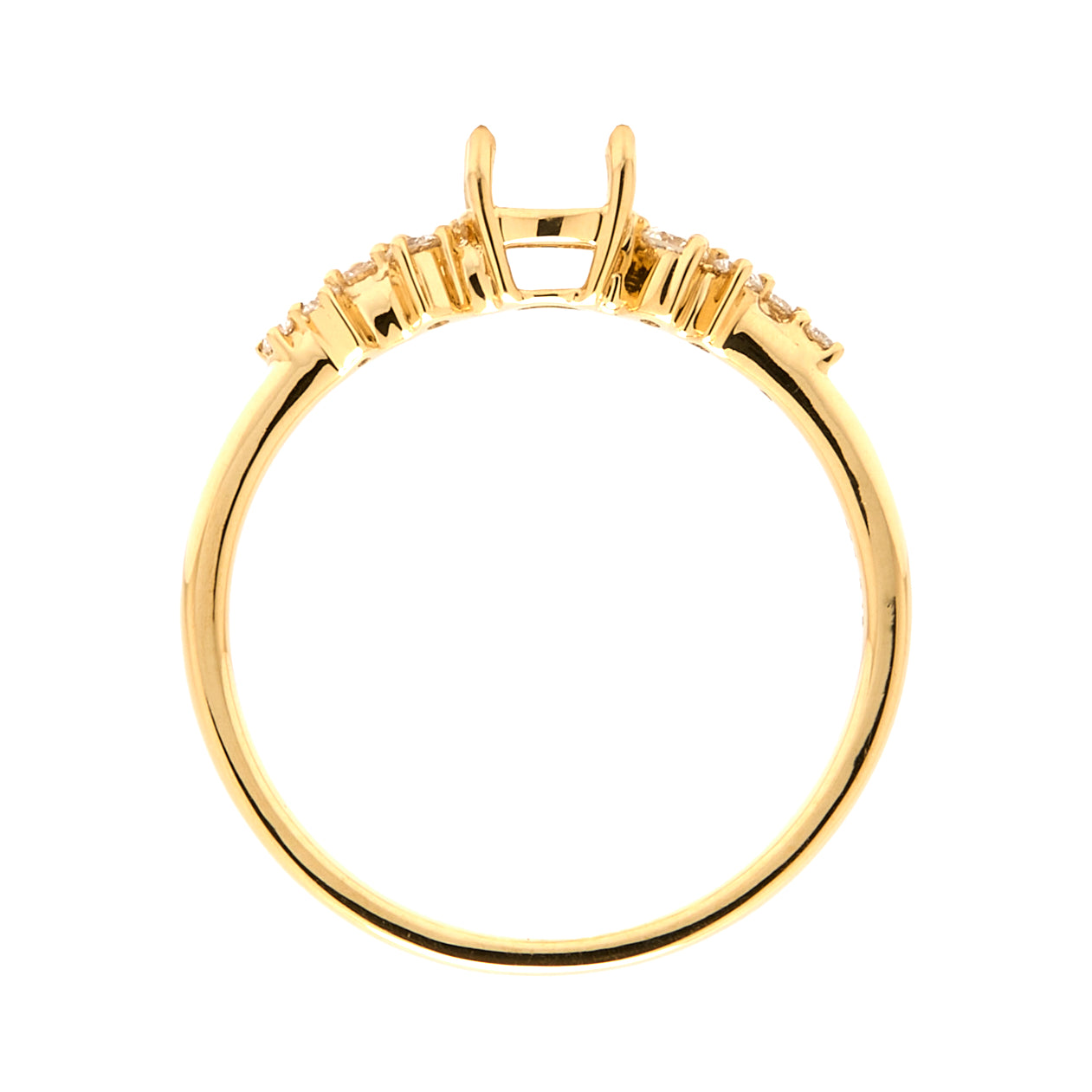 18K Gold Natural Diamond Celestial Bloom Ring Mount MR002-RM1187 - FABER JEWELS