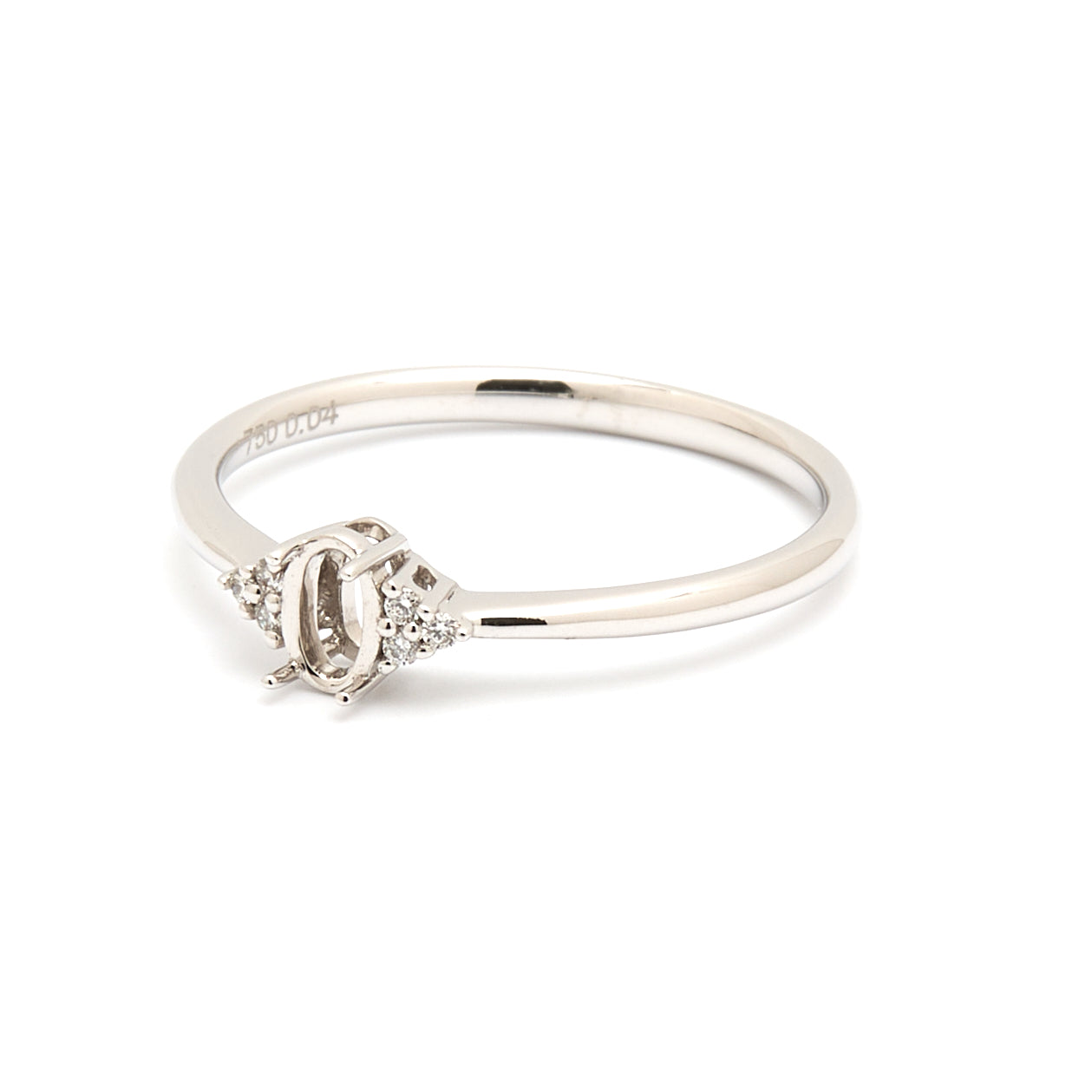 18K Gold Natural Diamond Blossom ring mount RM1202