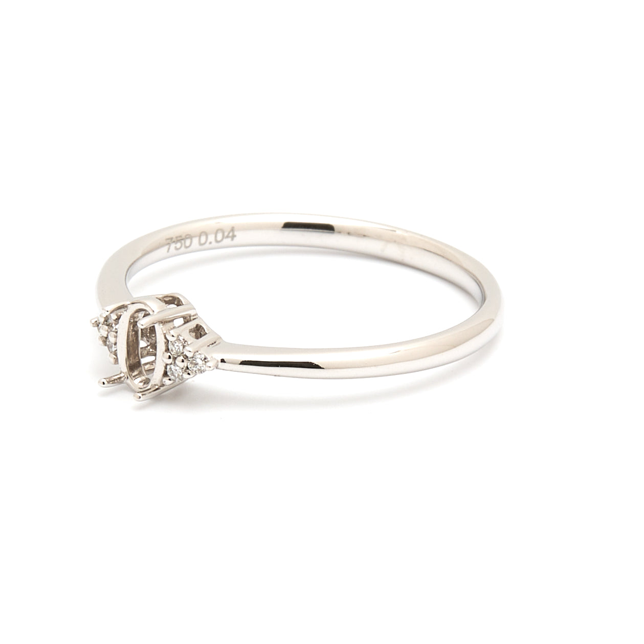 18K Gold Natural Diamond Blossom ring mount RM1202