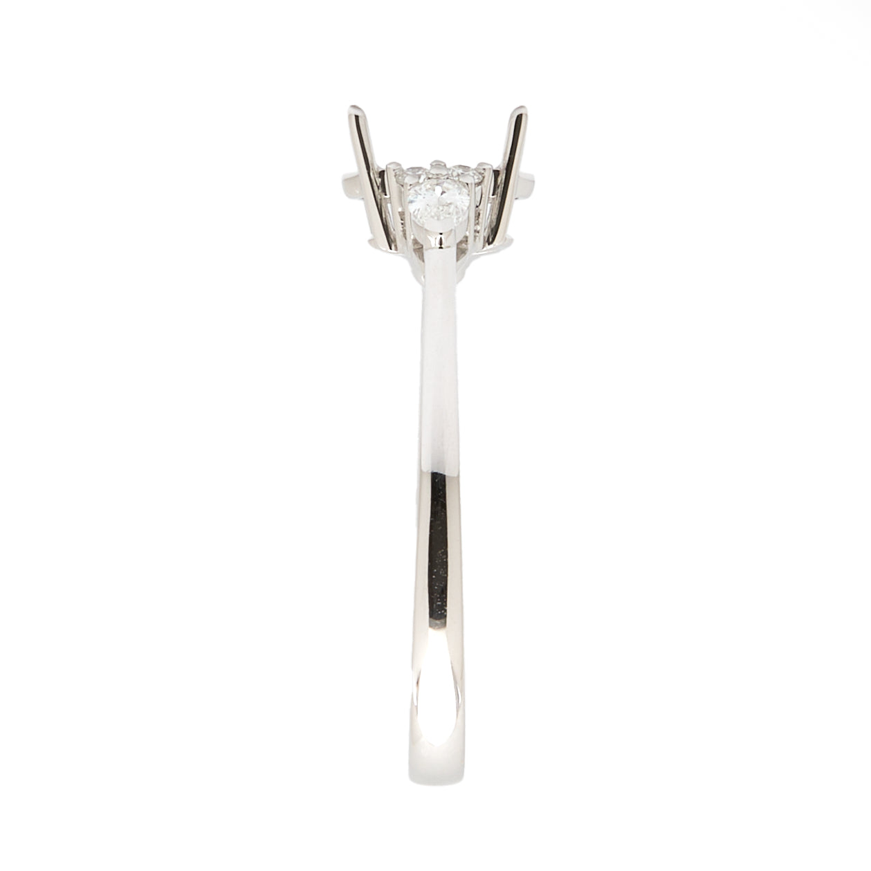18K Gold Natural Diamond Lustre Cascade Ring Mount MR006 - RM1203 - FABER JEWELS