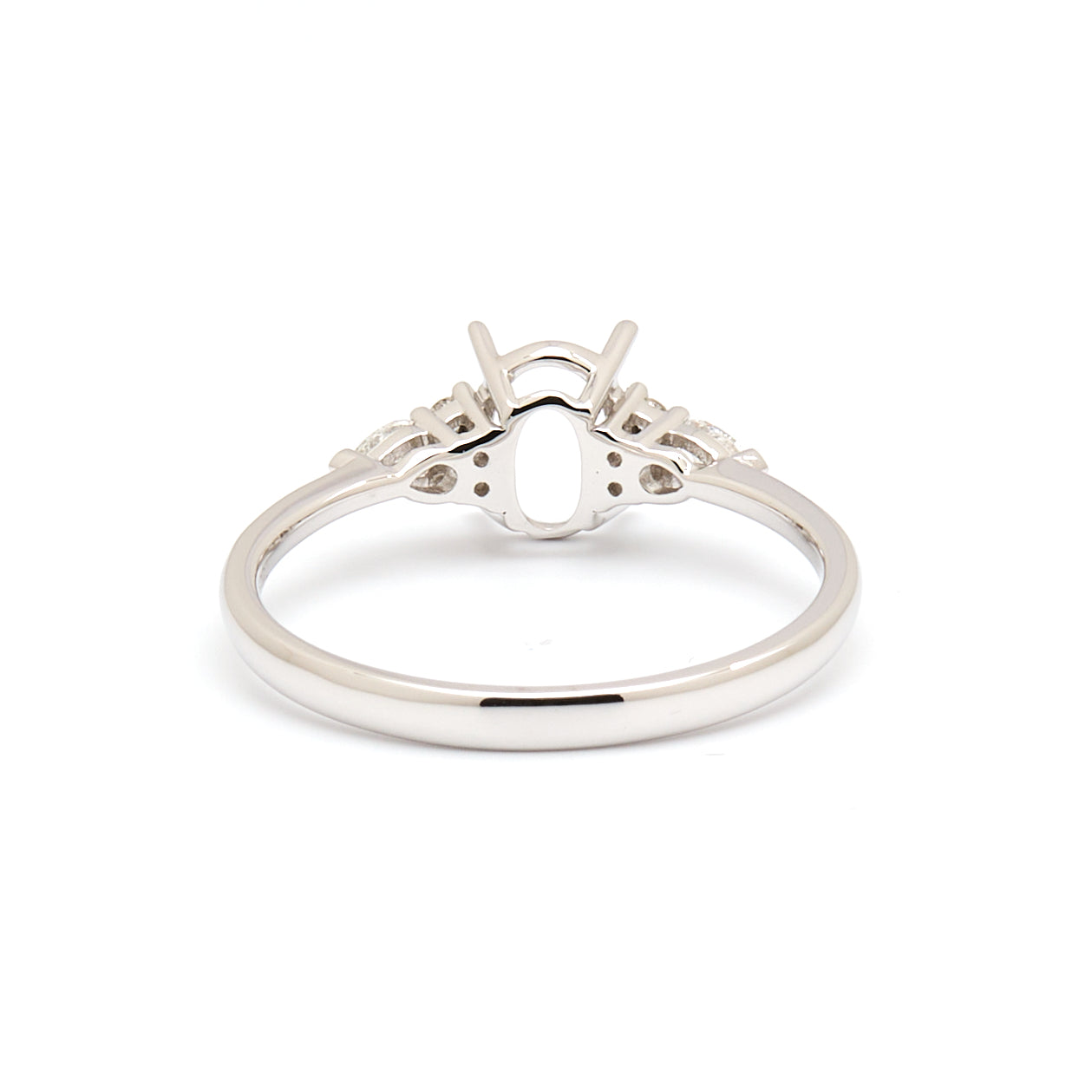 18K Gold Natural Diamond Lustre Cascade Ring Mount MR006 - RM1203 - FABER JEWELS