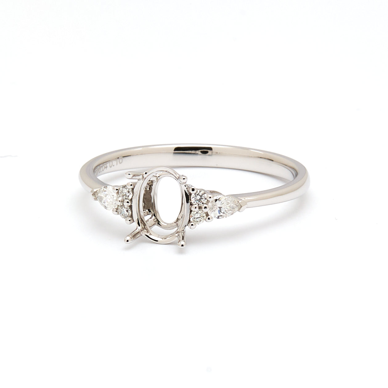 18K Gold Natural Diamond Lustre Cascade Ring Mount MR006 - RM1203 - FABER JEWELS
